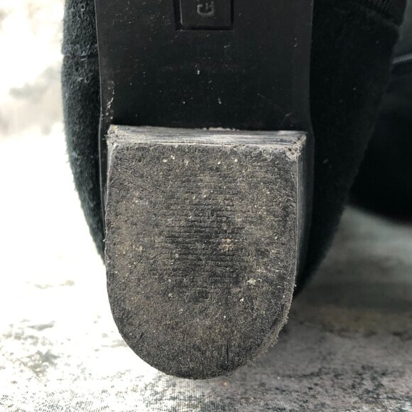 GH Bass & Co Women's Size 8M Noreen Black Leather Block Heel Knee High Boots - Picture 14 of 16